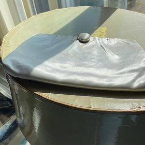 Cream colored silk vintage purse